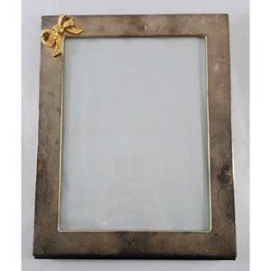 Vintage Silver & Gold Plated Picture Frame 8x6 On Brass Hong Kong Mid Century